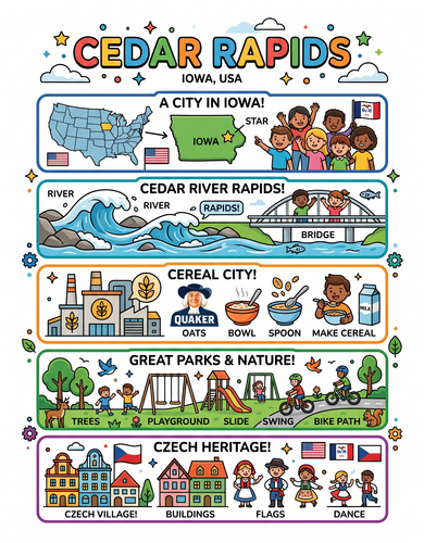 Cedar Rapids I USA I Educational Infographic