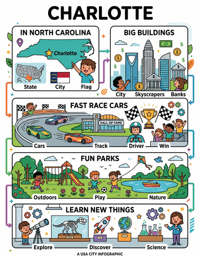 Charlotte I USA I Educational Infographic