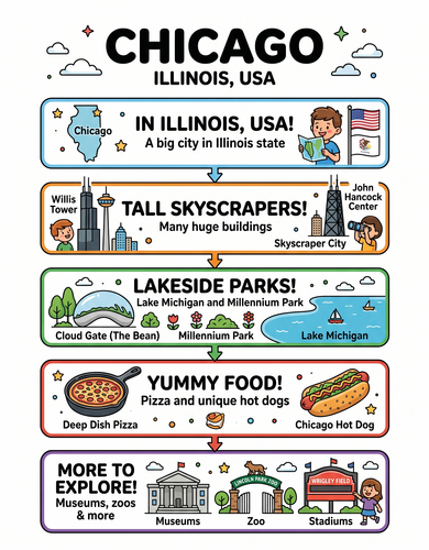 Chicago I USA I Educational Infographic