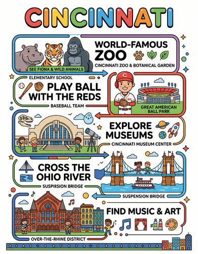 Cincinnati I USA I Educational Infographic