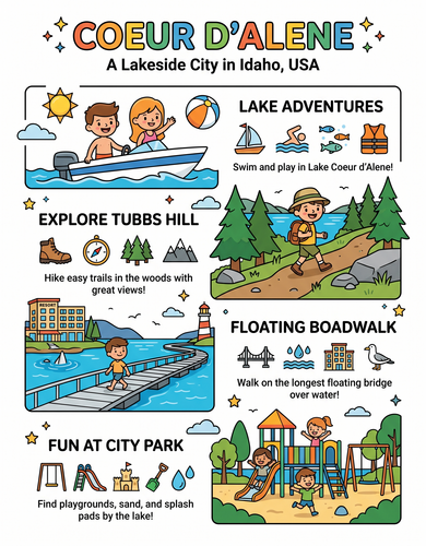 Coeur d'Alene_ I USA I Educational Infographic