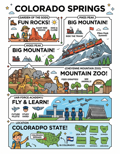 Colorado Springs I USA I Educational Infographic