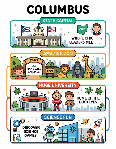 Columbus I USA I Educational Infographic