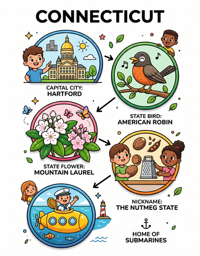 Connecticut I USA I Educational Infographic
