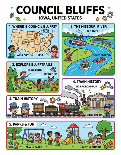 Council Bluffs I USA I Educational Infographic