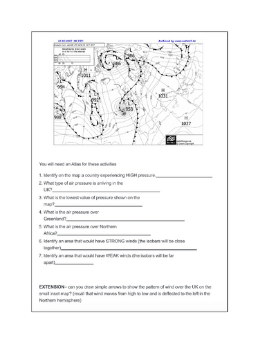 Isoline Maps Task