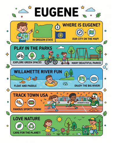 Eugene I USA I Educational Infographic