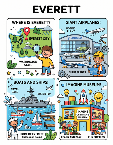 Everett I USA I Educational Infographic