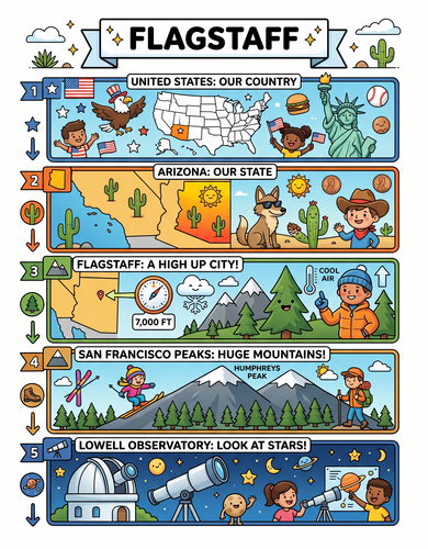 Flagstaff I USA I Educational Infographic