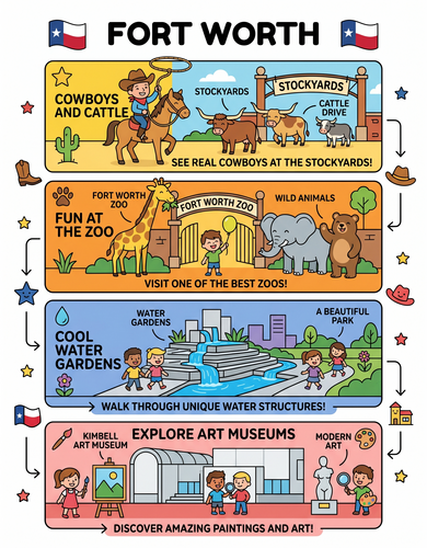 Fort Worth I USA I Educational Infographic