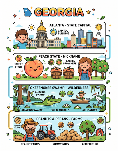 Georgia I USA I Educational Infographic