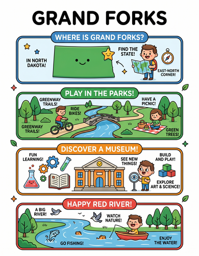 Grand Forks I USA I Educational Infographic