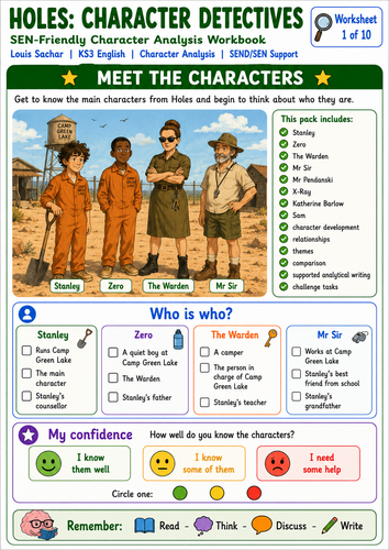 holes character detectives sen friendly