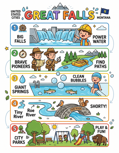 Great Falls I USA I Educational Infographic