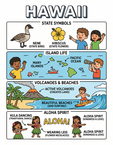 Hawaii I USA I Educational Infographic