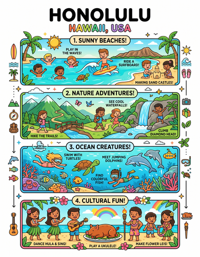 Honolulu I USA I Educational Infographic