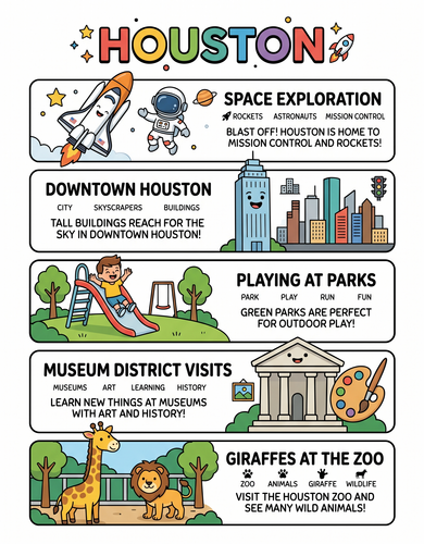 Houston I USA I Educational Infographic
