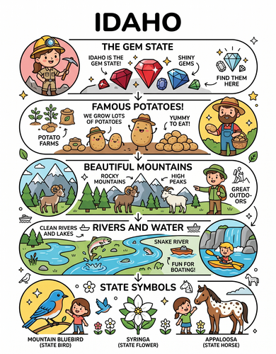 Idaho I USA I Educational Infographic