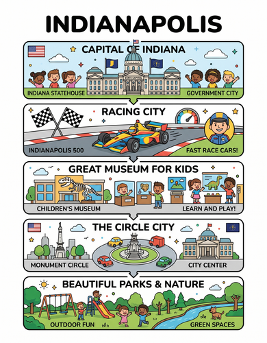 Indianapolis I USA I Educational Infographic
