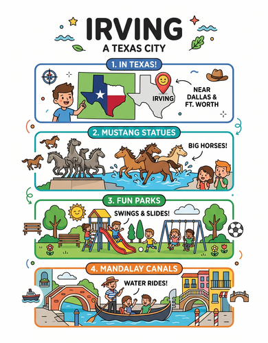 Irving I USA I Educational Infographic