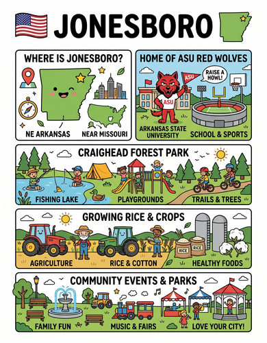 Jonesboro I USA I Educational Infographic