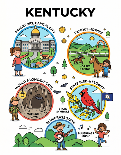 Kentucky I USA I Educational Infographic