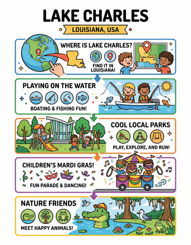 Lake Charles I USA I Educational Infographic