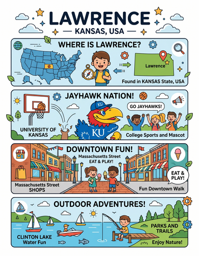 Lawrence I USA I Educational Infographic