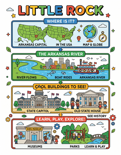 Little Rock I USA I Educational Infographic