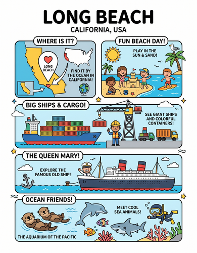 Long Beach I USA I Educational Infographic
