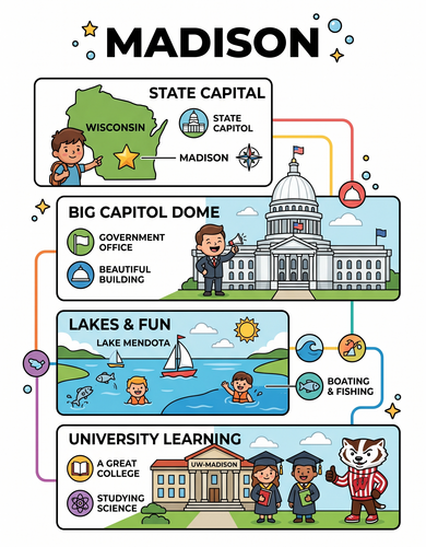Madison I USA I Educational Infographic