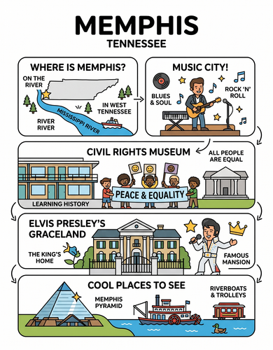 Memphis I USA I Educational Infographic