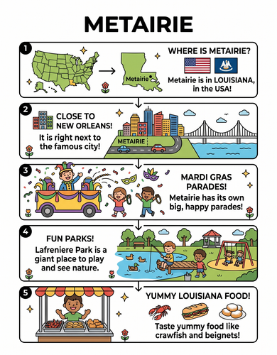 Metairie I USA I Educational Infographic