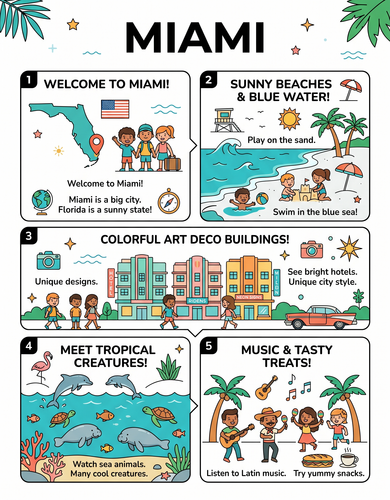 Miami I USA I Educational Infographic