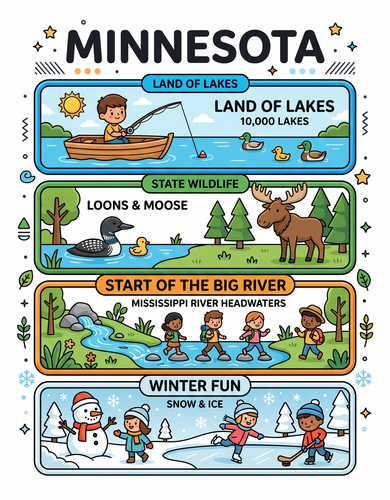 Minnesota I USA I Educational Infographic