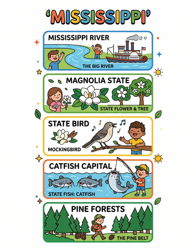 Mississippi I USA I Educational Infographic