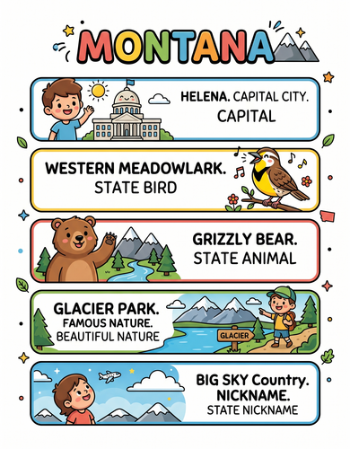 Montana I USA I Educational Infographic