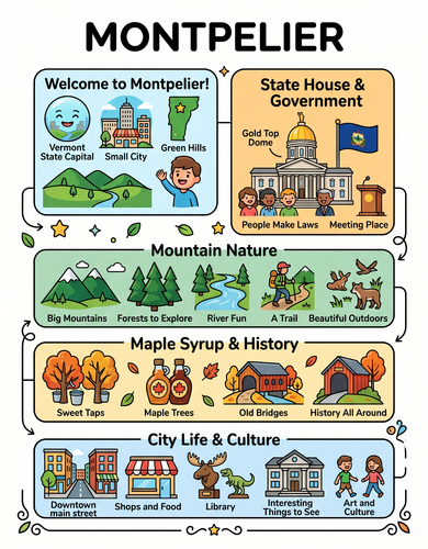 Montpelier I USA I Educational Infographic