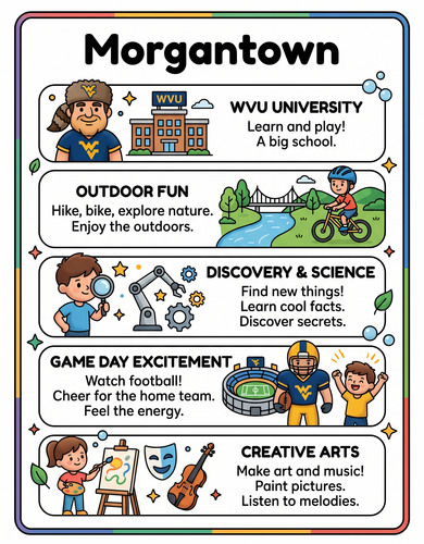 Morgantown I USA I Educational Infographic