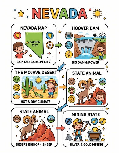 Nevada I USA I Educational Infographic