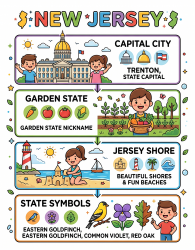 New Jersey I USA I Educational Infographic
