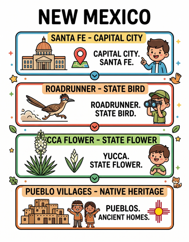 New Mexico I USA I Educational Infographic