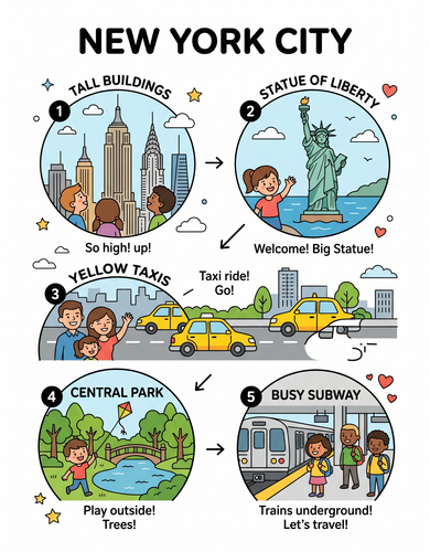 New York City I USA I Educational Infographic