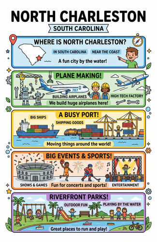 North Charleston I USA I Educational Infographic