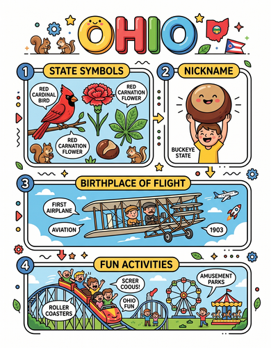 Ohio I USA I Educational Infographic