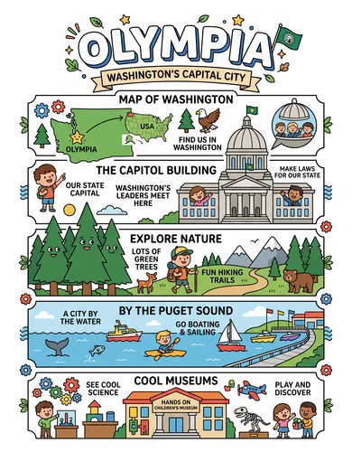 Olympia I USA I Educational Infographic