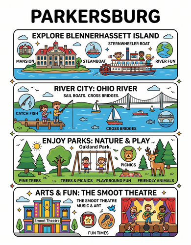 Parkersburg I USA I Educational Infographic