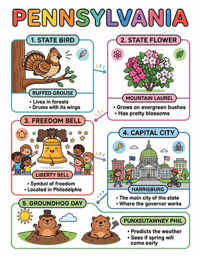 Pennsylvania I USA I Educational Infographic