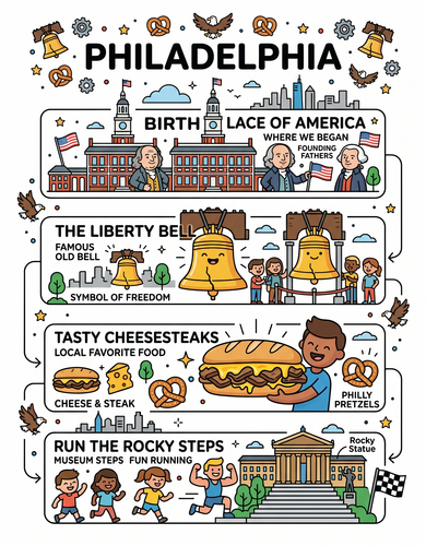 Philadelphia I USA I Educational Infographic