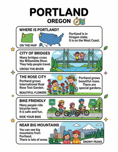 Portland I USA I Educational Infographic